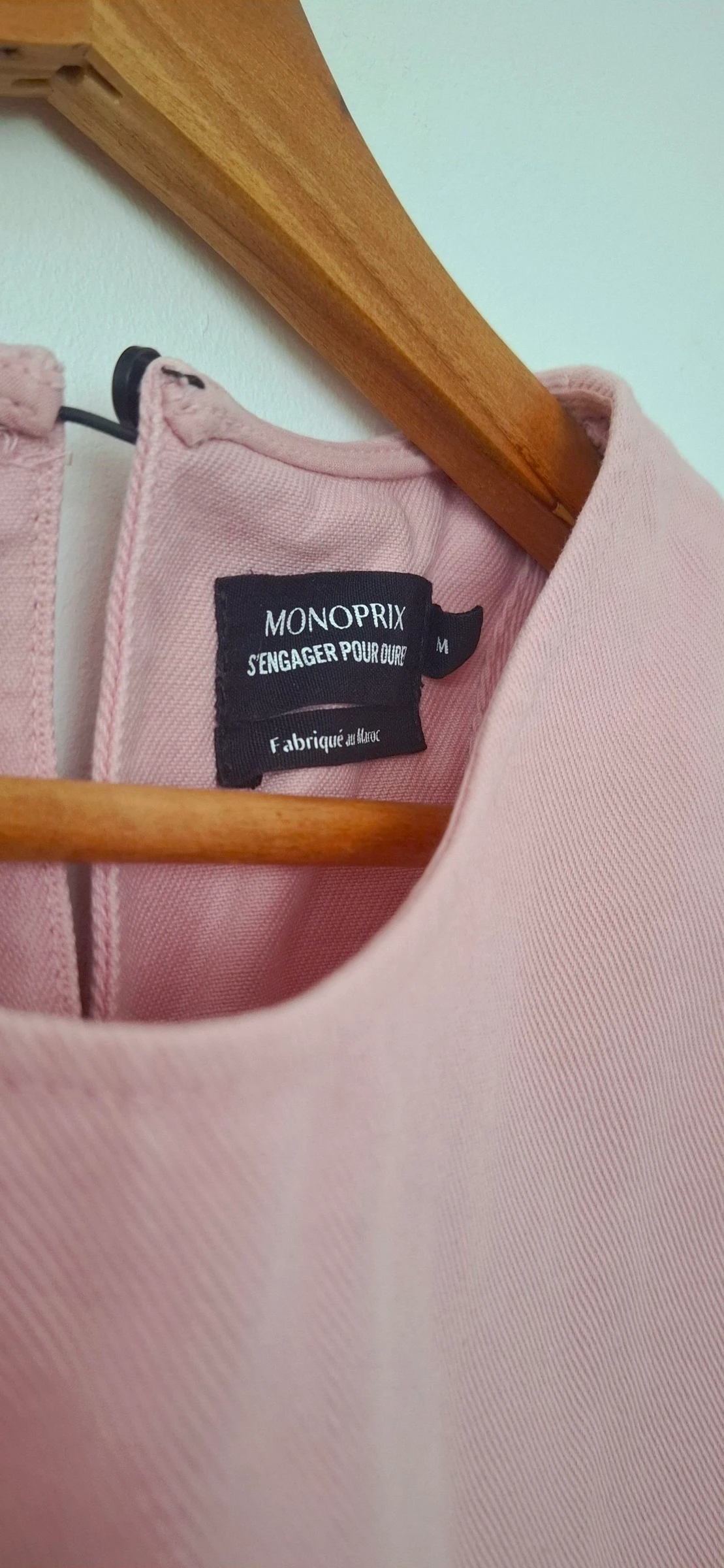 🌸 Blusa em jeans rosa pó Monoprix – lindo costas nuas – nova nunca usada ✨ – photo 4